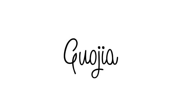 Make a beautiful signature design for name Guojia. With this signature (Angelique-Rose-font-FFP) style, you can create a handwritten signature for free. Guojia signature style 5 images and pictures png