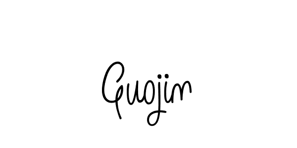 You should practise on your own different ways (Angelique-Rose-font-FFP) to write your name (Guojin) in signature. don't let someone else do it for you. Guojin signature style 5 images and pictures png