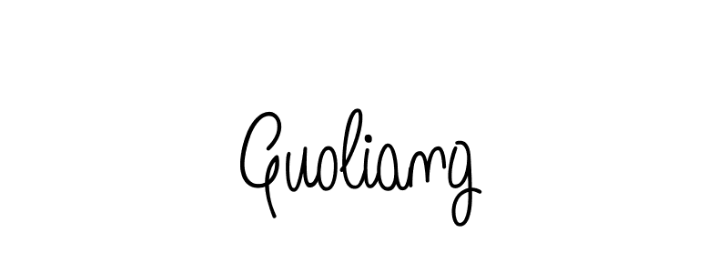 Design your own signature with our free online signature maker. With this signature software, you can create a handwritten (Angelique-Rose-font-FFP) signature for name Guoliang. Guoliang signature style 5 images and pictures png