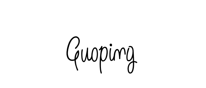 The best way (Angelique-Rose-font-FFP) to make a short signature is to pick only two or three words in your name. The name Guoping include a total of six letters. For converting this name. Guoping signature style 5 images and pictures png