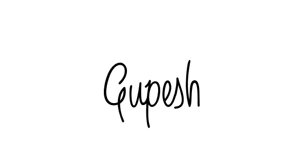 You should practise on your own different ways (Angelique-Rose-font-FFP) to write your name (Gupesh) in signature. don't let someone else do it for you. Gupesh signature style 5 images and pictures png