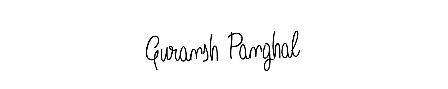 Use a signature maker to create a handwritten signature online. With this signature software, you can design (Angelique-Rose-font-FFP) your own signature for name Guransh Panghal. Guransh Panghal signature style 5 images and pictures png