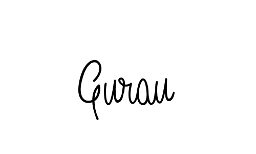 Gurau stylish signature style. Best Handwritten Sign (Angelique-Rose-font-FFP) for my name. Handwritten Signature Collection Ideas for my name Gurau. Gurau signature style 5 images and pictures png