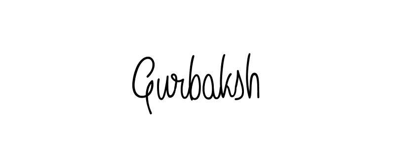 Use a signature maker to create a handwritten signature online. With this signature software, you can design (Angelique-Rose-font-FFP) your own signature for name Gurbaksh. Gurbaksh signature style 5 images and pictures png