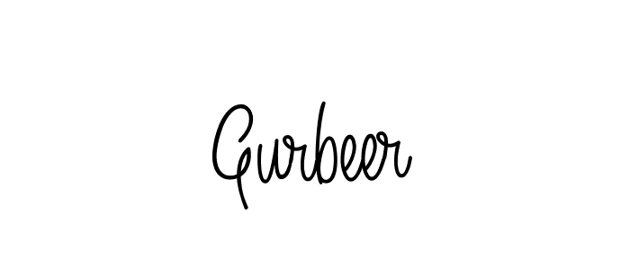 You should practise on your own different ways (Angelique-Rose-font-FFP) to write your name (Gurbeer) in signature. don't let someone else do it for you. Gurbeer signature style 5 images and pictures png