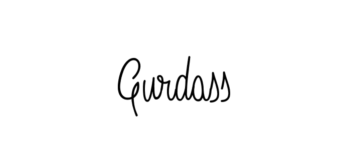 Make a beautiful signature design for name Gurdass. With this signature (Angelique-Rose-font-FFP) style, you can create a handwritten signature for free. Gurdass signature style 5 images and pictures png