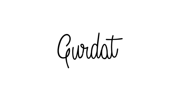 Gurdat stylish signature style. Best Handwritten Sign (Angelique-Rose-font-FFP) for my name. Handwritten Signature Collection Ideas for my name Gurdat. Gurdat signature style 5 images and pictures png
