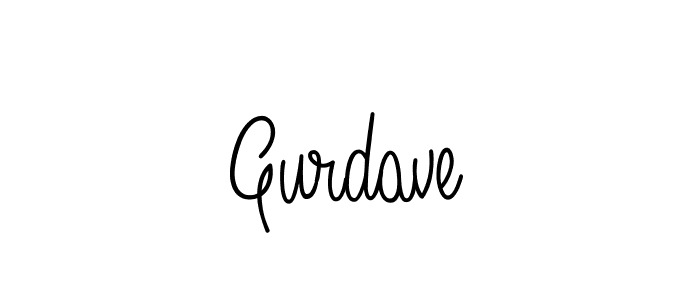 Gurdave stylish signature style. Best Handwritten Sign (Angelique-Rose-font-FFP) for my name. Handwritten Signature Collection Ideas for my name Gurdave. Gurdave signature style 5 images and pictures png