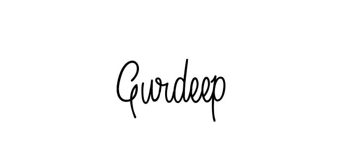 Gurdeep stylish signature style. Best Handwritten Sign (Angelique-Rose-font-FFP) for my name. Handwritten Signature Collection Ideas for my name Gurdeep. Gurdeep signature style 5 images and pictures png