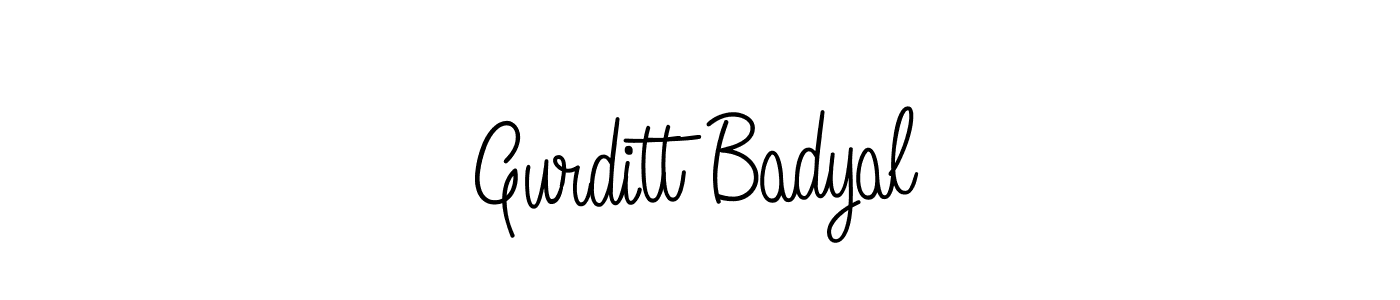 How to Draw Gurditt Badyal signature style? Angelique-Rose-font-FFP is a latest design signature styles for name Gurditt Badyal. Gurditt Badyal signature style 5 images and pictures png