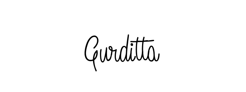 You should practise on your own different ways (Angelique-Rose-font-FFP) to write your name (Gurditta) in signature. don't let someone else do it for you. Gurditta signature style 5 images and pictures png