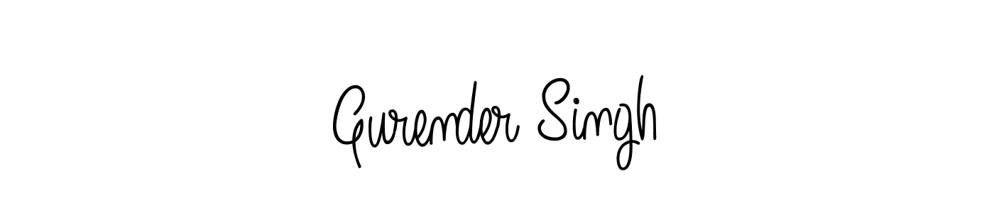 The best way (Angelique-Rose-font-FFP) to make a short signature is to pick only two or three words in your name. The name Gurender Singh include a total of six letters. For converting this name. Gurender Singh signature style 5 images and pictures png