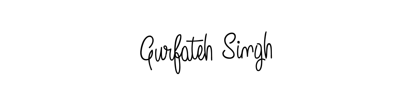 The best way (Angelique-Rose-font-FFP) to make a short signature is to pick only two or three words in your name. The name Gurfateh Singh include a total of six letters. For converting this name. Gurfateh Singh signature style 5 images and pictures png