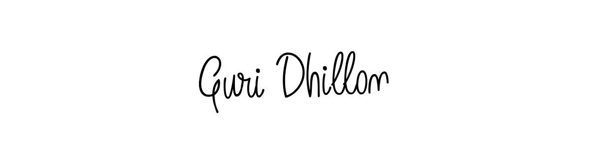 Use a signature maker to create a handwritten signature online. With this signature software, you can design (Angelique-Rose-font-FFP) your own signature for name Guri Dhillon. Guri Dhillon signature style 5 images and pictures png