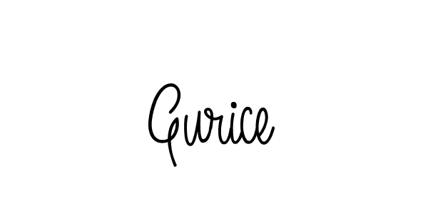 How to make Gurice name signature. Use Angelique-Rose-font-FFP style for creating short signs online. This is the latest handwritten sign. Gurice signature style 5 images and pictures png