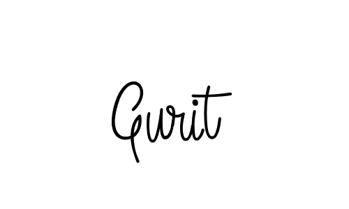 You should practise on your own different ways (Angelique-Rose-font-FFP) to write your name (Gurit) in signature. don't let someone else do it for you. Gurit signature style 5 images and pictures png