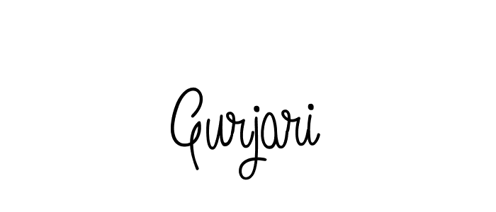 Design your own signature with our free online signature maker. With this signature software, you can create a handwritten (Angelique-Rose-font-FFP) signature for name Gurjari. Gurjari signature style 5 images and pictures png