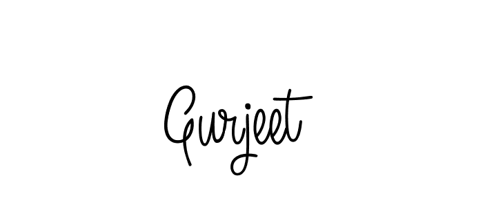 Design your own signature with our free online signature maker. With this signature software, you can create a handwritten (Angelique-Rose-font-FFP) signature for name Gurjeet. Gurjeet signature style 5 images and pictures png