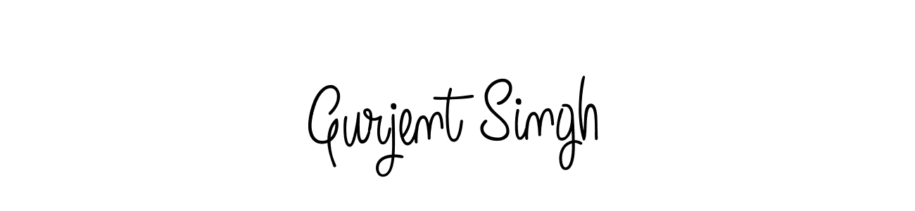 How to make Gurjent Singh name signature. Use Angelique-Rose-font-FFP style for creating short signs online. This is the latest handwritten sign. Gurjent Singh signature style 5 images and pictures png