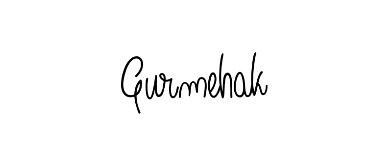 How to make Gurmehak name signature. Use Angelique-Rose-font-FFP style for creating short signs online. This is the latest handwritten sign. Gurmehak signature style 5 images and pictures png