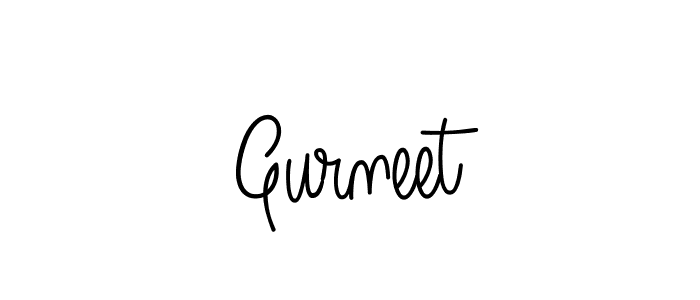 Make a beautiful signature design for name Gurneet. With this signature (Angelique-Rose-font-FFP) style, you can create a handwritten signature for free. Gurneet signature style 5 images and pictures png