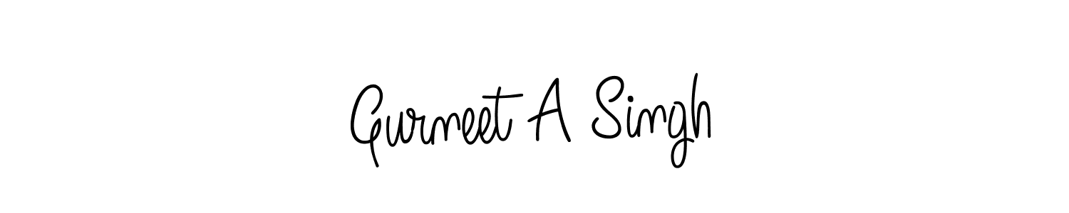 Make a beautiful signature design for name Gurneet A Singh. With this signature (Angelique-Rose-font-FFP) style, you can create a handwritten signature for free. Gurneet A Singh signature style 5 images and pictures png