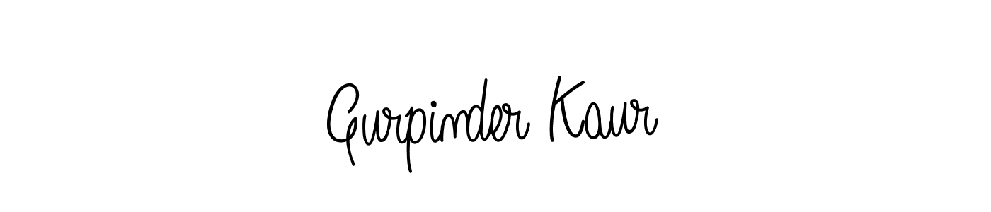 Make a beautiful signature design for name Gurpinder Kaur. With this signature (Angelique-Rose-font-FFP) style, you can create a handwritten signature for free. Gurpinder Kaur signature style 5 images and pictures png