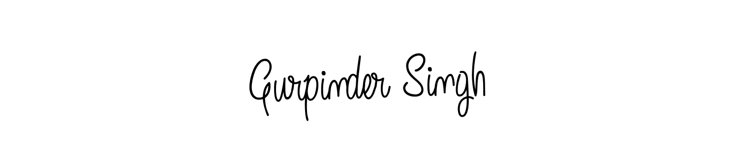 Create a beautiful signature design for name Gurpinder Singh. With this signature (Angelique-Rose-font-FFP) fonts, you can make a handwritten signature for free. Gurpinder Singh signature style 5 images and pictures png