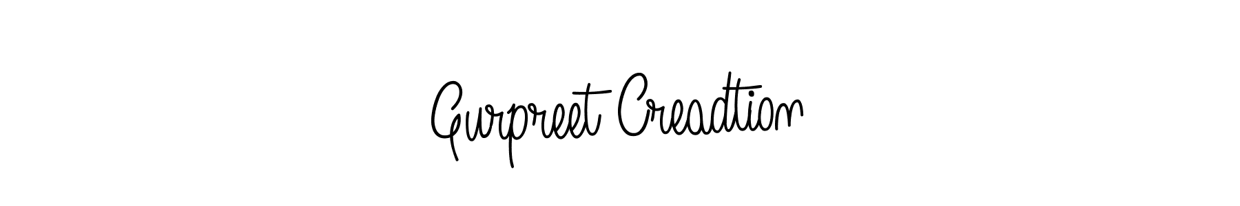 Create a beautiful signature design for name Gurpreet Creadtion. With this signature (Angelique-Rose-font-FFP) fonts, you can make a handwritten signature for free. Gurpreet Creadtion signature style 5 images and pictures png
