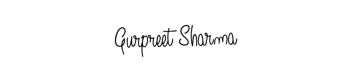 Use a signature maker to create a handwritten signature online. With this signature software, you can design (Angelique-Rose-font-FFP) your own signature for name Gurpreet Sharma. Gurpreet Sharma signature style 5 images and pictures png