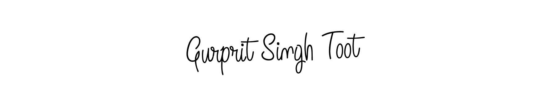 You should practise on your own different ways (Angelique-Rose-font-FFP) to write your name (Gurprit Singh Toot) in signature. don't let someone else do it for you. Gurprit Singh Toot signature style 5 images and pictures png