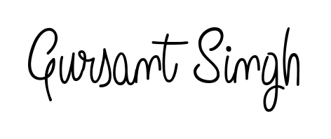 You should practise on your own different ways (Angelique-Rose-font-FFP) to write your name (Gursant Singh) in signature. Don't let someone else do it for you. Gursant Singh signature style 5 images and pictures png
