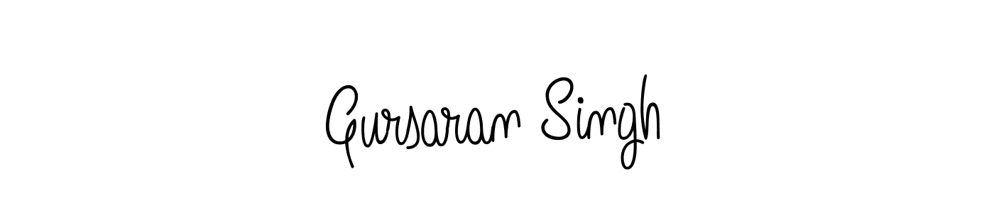 Create a beautiful signature design for name Gursaran Singh. With this signature (Angelique-Rose-font-FFP) fonts, you can make a handwritten signature for free. Gursaran Singh signature style 5 images and pictures png