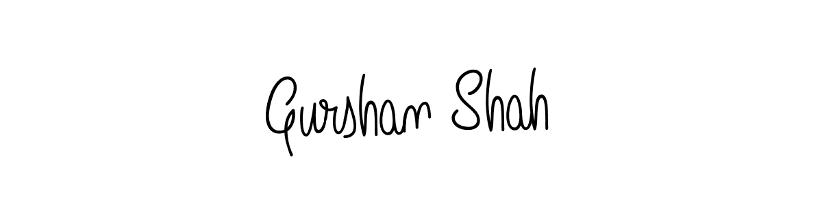 You should practise on your own different ways (Angelique-Rose-font-FFP) to write your name (Gurshan Shah) in signature. don't let someone else do it for you. Gurshan Shah signature style 5 images and pictures png