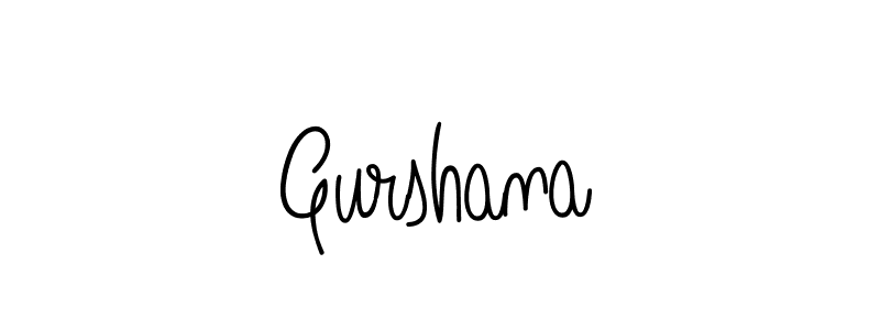 Use a signature maker to create a handwritten signature online. With this signature software, you can design (Angelique-Rose-font-FFP) your own signature for name Gurshana. Gurshana signature style 5 images and pictures png