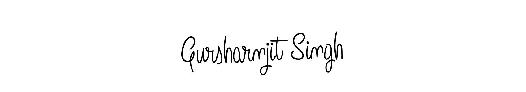 The best way (Angelique-Rose-font-FFP) to make a short signature is to pick only two or three words in your name. The name Gursharnjit Singh include a total of six letters. For converting this name. Gursharnjit Singh signature style 5 images and pictures png