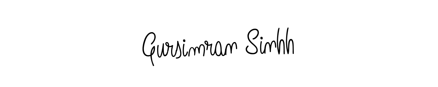 It looks lik you need a new signature style for name Gursimran Sinhh. Design unique handwritten (Angelique-Rose-font-FFP) signature with our free signature maker in just a few clicks. Gursimran Sinhh signature style 5 images and pictures png