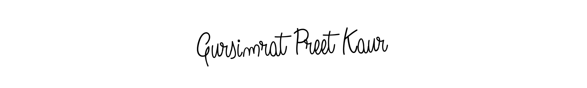 Design your own signature with our free online signature maker. With this signature software, you can create a handwritten (Angelique-Rose-font-FFP) signature for name Gursimrat Preet Kaur. Gursimrat Preet Kaur signature style 5 images and pictures png