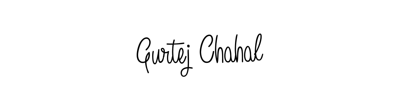 The best way (Angelique-Rose-font-FFP) to make a short signature is to pick only two or three words in your name. The name Gurtej Chahal include a total of six letters. For converting this name. Gurtej Chahal signature style 5 images and pictures png