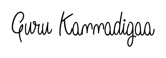 Use a signature maker to create a handwritten signature online. With this signature software, you can design (Angelique-Rose-font-FFP) your own signature for name Guru Kannadigaa. Guru Kannadigaa signature style 5 images and pictures png