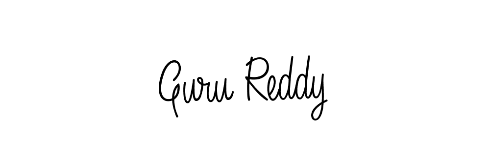 Use a signature maker to create a handwritten signature online. With this signature software, you can design (Angelique-Rose-font-FFP) your own signature for name Guru Reddy. Guru Reddy signature style 5 images and pictures png