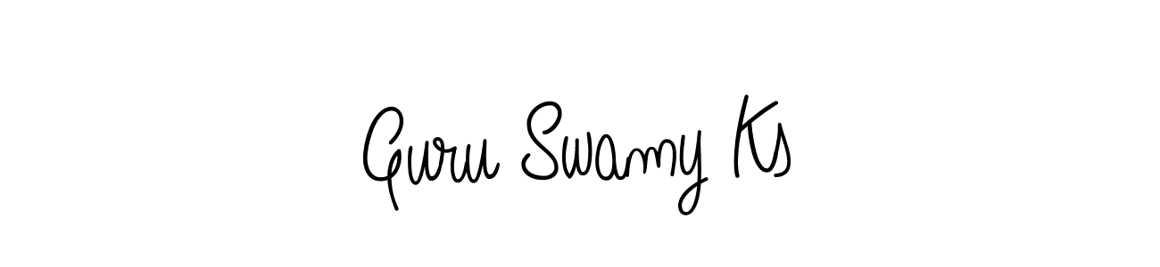 Similarly Angelique-Rose-font-FFP is the best handwritten signature design. Signature creator online .You can use it as an online autograph creator for name Guru Swamy Ks. Guru Swamy Ks signature style 5 images and pictures png