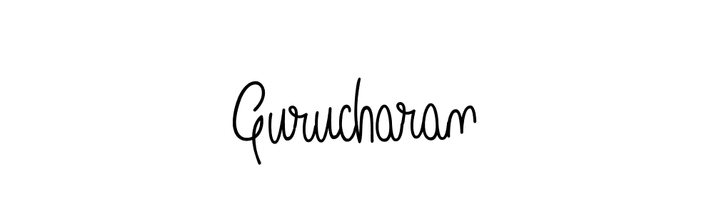 The best way (Angelique-Rose-font-FFP) to make a short signature is to pick only two or three words in your name. The name Gurucharan include a total of six letters. For converting this name. Gurucharan signature style 5 images and pictures png