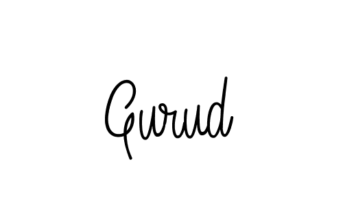 How to make Gurud name signature. Use Angelique-Rose-font-FFP style for creating short signs online. This is the latest handwritten sign. Gurud signature style 5 images and pictures png