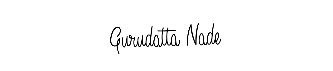 Use a signature maker to create a handwritten signature online. With this signature software, you can design (Angelique-Rose-font-FFP) your own signature for name Gurudatta Nade. Gurudatta Nade signature style 5 images and pictures png