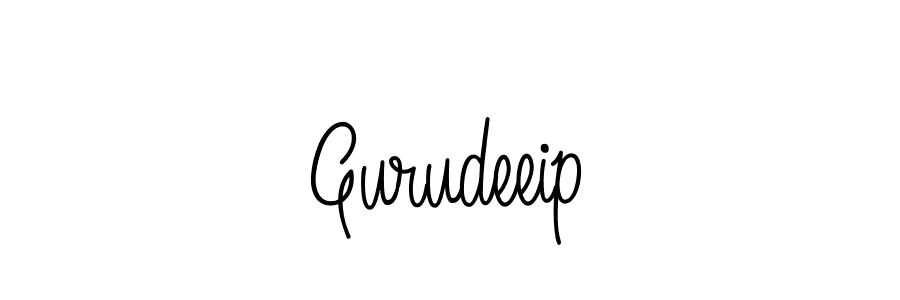 How to make Gurudeeip name signature. Use Angelique-Rose-font-FFP style for creating short signs online. This is the latest handwritten sign. Gurudeeip signature style 5 images and pictures png