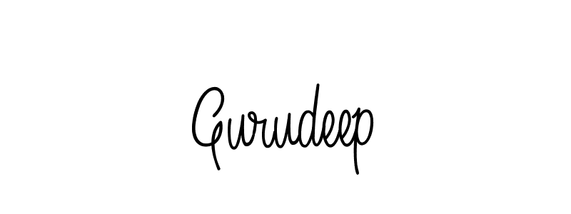 How to make Gurudeep name signature. Use Angelique-Rose-font-FFP style for creating short signs online. This is the latest handwritten sign. Gurudeep signature style 5 images and pictures png