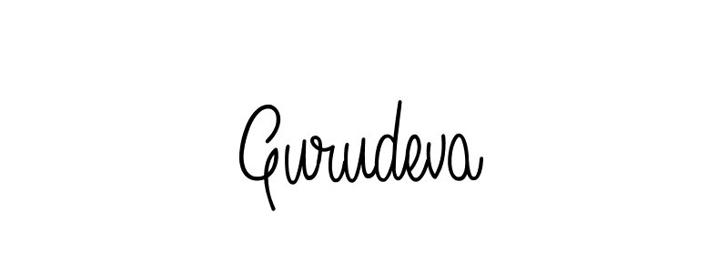 How to make Gurudeva name signature. Use Angelique-Rose-font-FFP style for creating short signs online. This is the latest handwritten sign. Gurudeva signature style 5 images and pictures png