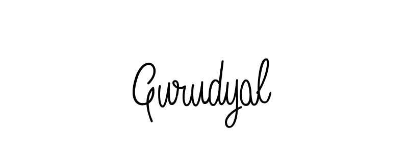 Use a signature maker to create a handwritten signature online. With this signature software, you can design (Angelique-Rose-font-FFP) your own signature for name Gurudyal. Gurudyal signature style 5 images and pictures png