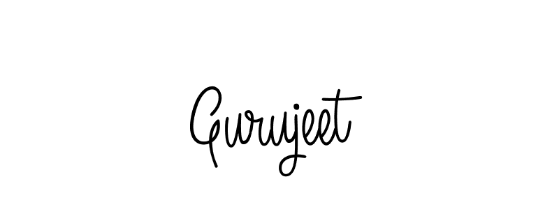 Make a beautiful signature design for name Gurujeet. With this signature (Angelique-Rose-font-FFP) style, you can create a handwritten signature for free. Gurujeet signature style 5 images and pictures png